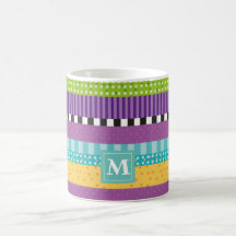 Streifen Dots Muster Monogramm