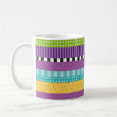 Streifen Dots Muster Monogramm Kaffeetasse (Links)