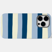 Streifen - dunkelblau, hellblau und creme Case-Mate iPhone hülle (Rückseite (Horizontal))