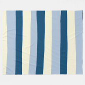 Streifen - dunkelblau, hellblau und creme fleecedecke (Vorderseite (Horizontal))