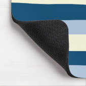 Streifen - dunkelblau, hellblau und creme mousepad (Ecke)