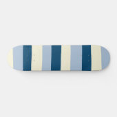Streifen - dunkelblau, hellblau und creme skateboard (Horizontal)