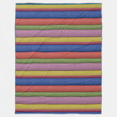 Streifen Einzigartig viele Farben Grün Blau Rosa G Fleecedecke (Vorderseite)