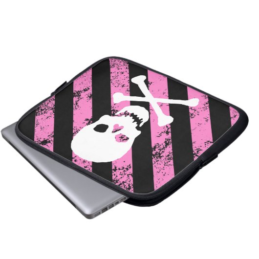 Streifen EMO gebrochen Laptopschutzhülle (Vorne Knopf)