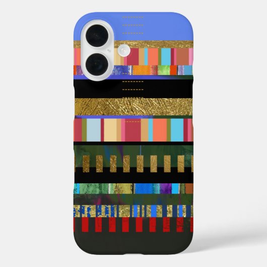 Streifen farbiges Muster Case-Mate iPhone Hülle (Rückseite)