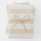 Streifen / feste beige Papiertücher für Elfenbein Geschenkpapier Set (Beispiel)