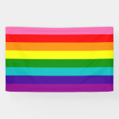 Streifen-Flagge des Regenbogen-Gay Pride-LGBT der Banner (Horizontal)