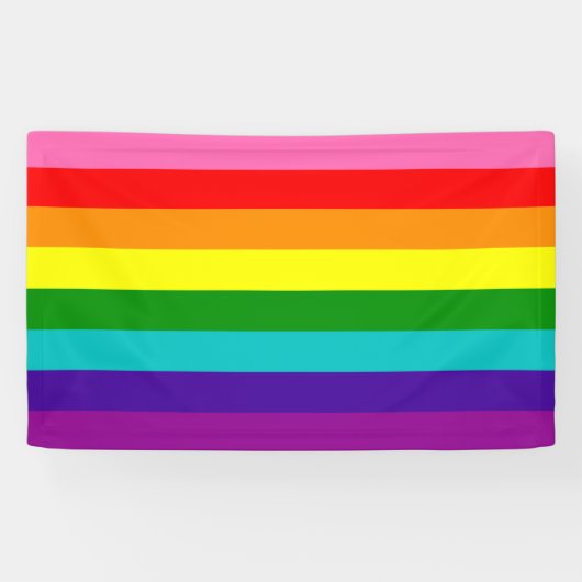 Streifen-Flagge des Regenbogen-Gay Pride-LGBT der Banner (Horizontal)