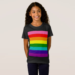Streifen-Flagge des Regenbogen-Gay Pride-LGBT der T-Shirt
