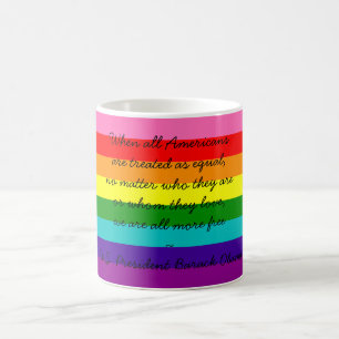 Streifen-Flaggen-Tasse des Regenbogen-Gay Kaffeetasse