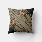 Streifen Floral Vintag Elegante Brocade Lace Kissen (Rückseite)