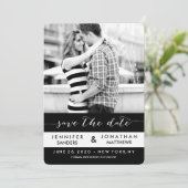 Streifen-Foto | Modern Speichern Sie die Datumskar Save The Date (Stehend Vorderseite)