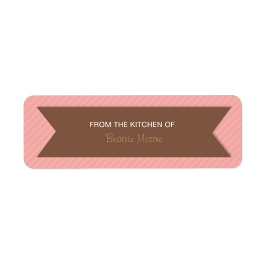 Streifen "From the Kitchen of" Custom Labels (Vorne)