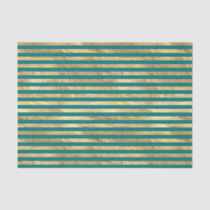 Streifen für aquamarine und goldene Fohlen Seidenpapier