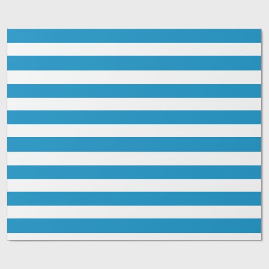 Streifen für blaue und weiße Liegestühle Geschenkpapier (Flach)