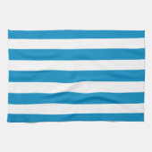 Streifen für blaue und weiße Liegestühle Geschirrtuch (Horizontal)