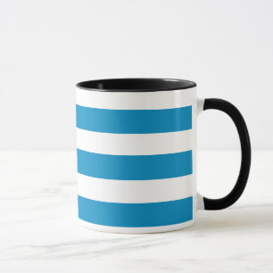 Streifen für blaue und weiße Liegestühle Tasse