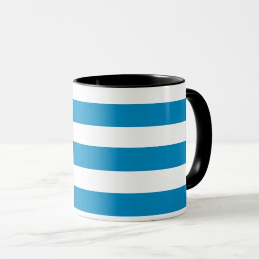 Streifen für blaue und weiße Liegestühle Tasse (VorderseiteRechts)