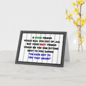 Streifen für den besten Freund Karte (Gelbe Blume)