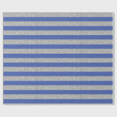 Streifen für den blauen und silbernen Glitzer Geschenkpapier (Flach)