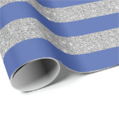 Streifen für den blauen und silbernen Glitzer Geschenkpapier (Rolleneckpunkt)