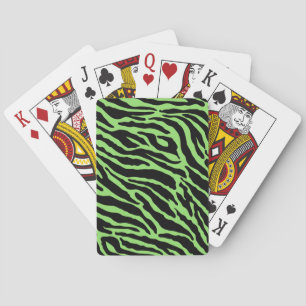 Streifen für grüne und schwarze Tiere Spielkarten