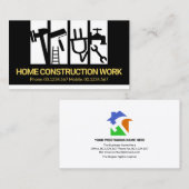 Streifen für Handys mit schwarzem und weißem Bau Visitenkarte (Vorne/Hinten)