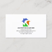 Streifen für Handys mit schwarzem und weißem Bau Visitenkarte (Rückseite)