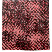 Streifen gekreuzt und verschwommen, pfirsichfarben duschvorhang (Vorderseite)