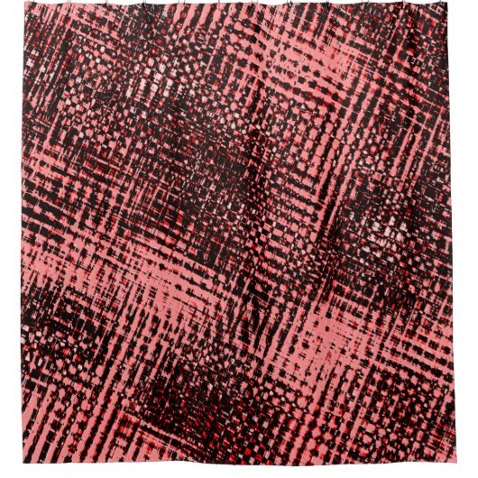 Streifen gekreuzt und verschwommen, pfirsichfarben duschvorhang (Vorderseite)