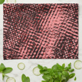 Streifen gekreuzt und verschwommen, pfirsichfarben geschirrtuch (Gefaltet)