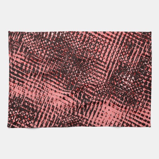 Streifen gekreuzt und verschwommen, pfirsichfarben geschirrtuch (Horizontal)