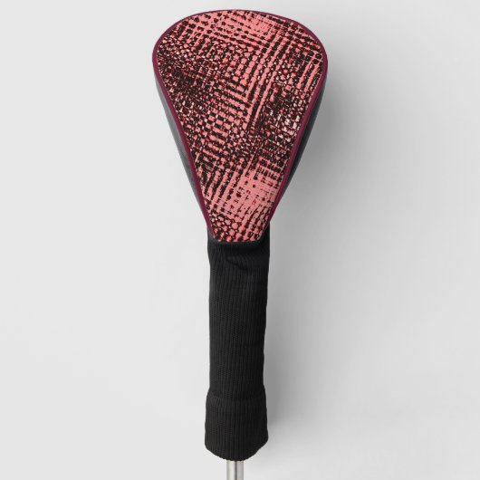 Streifen gekreuzt und verschwommen, pfirsichfarben golf headcover (Vorderseite)