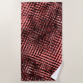 Streifen gekreuzt und verschwommen, pfirsichfarben strandtuch (Vorderseite)