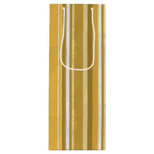 Streifen gelb geschenktüte für weinflaschen (Vorderseite)
