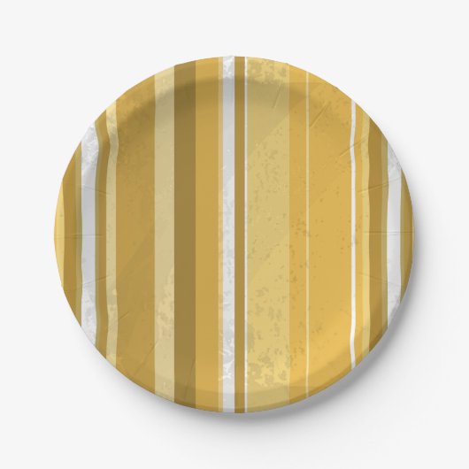 Streifen gelb pappteller (Vorderseite)