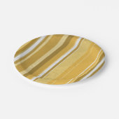 Streifen gelb pappteller (Schrägansicht)