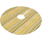 Streifen gelb polyester weihnachtsbaumdecke (Schrägansicht)