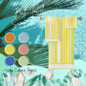 Streifen Gelb/Weiß Badetuch Set