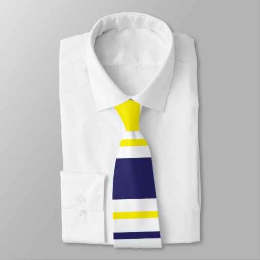 Streifen Gelbes blaues rotes Muster Krawatte (Gebunden)