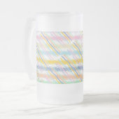 Streifen (gemischte Muster) Mattglas Bierglas (Vorderseite Links)