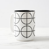 Streifen geometrisch, schwarz und weiß zweifarbige tasse (Vorderseite Links)