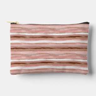 Streifen Gold Glitzer Pink Accessory Pouch Zubehörtasche