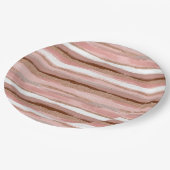 Streifen Gold Glitzer Pink Paper Teller (Schrägansicht)