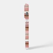 Streifen Gold Glitzer Rosa iPhone Hülle (Linke Seite)
