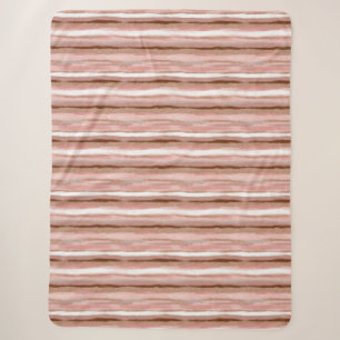 Streifen Gold Glitzer Rosa Sherpa Blanket Sherpadecke