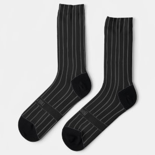 Streifen, grau auf schwarz, wahrlich trostloser Kl Socken