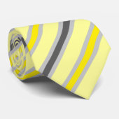 Streifen grau gelb stripes gray grey yellow krawatte (Gerollt)