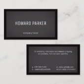 Streifen | Grenze (schwarz) Visitenkarte (Vorne/Hinten)