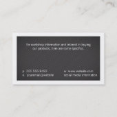 Streifen | Grenze (weiß) Visitenkarte (Rückseite)